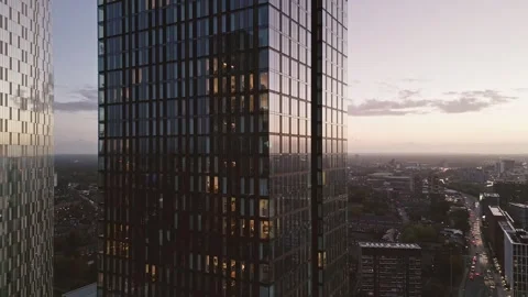 New Jackson skyscraper district, Manchester, England Stock Footage 290036471