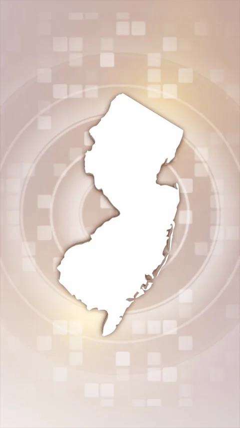 New Jersey Animated Map Stock Footage 276082476