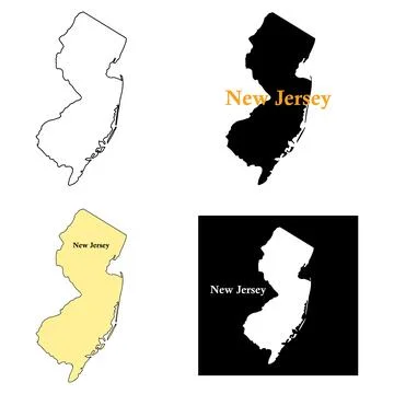 New Jersey county map design Stock Illustration
