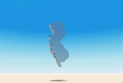 New Jersey Flyby Stock Footage 102995