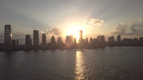 New Jersey Flyover on Drone Stock Footage 130816556