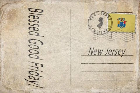 New Jersey Good Friday Religious Observance Background Stock Illustration