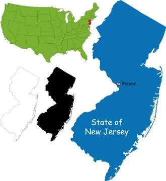 New jersey map Stock Illustration