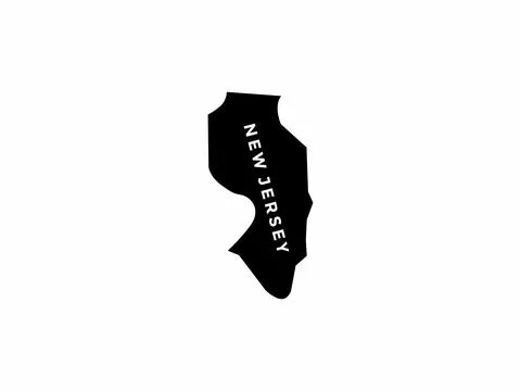 New Jersey map isolated on a white background. United States of America map.. Stock Illustration