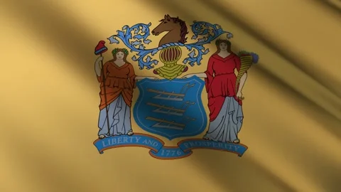 New Jersey State Flag Stock Footage 276105336