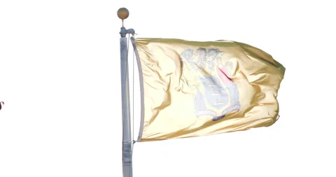 New Jersey State Flag Stock Footage 284399501