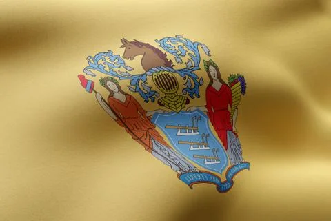 New Jersey State flag Stock Illustration