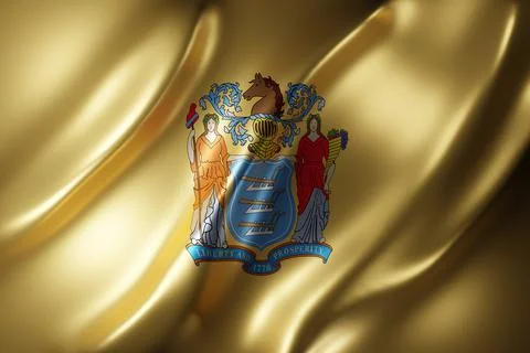 New Jersey State flag Stock Illustration