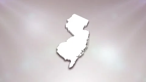 New Jersey State Map Intro Stock Footage 242010774