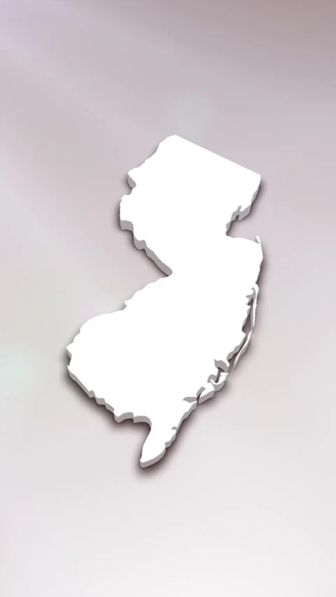 New Jersey State Map Intro Vídeo Stock 261977324