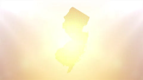New Jersey State Map Opener Stock Footage 247907709