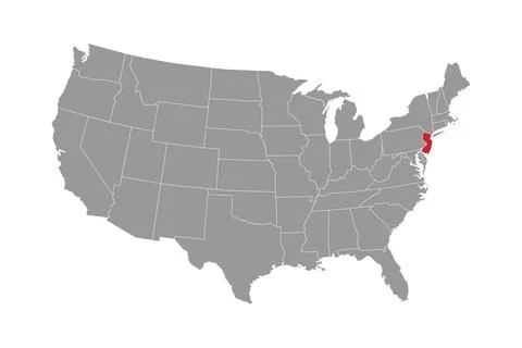 New Jersey state map. Vector illustration. Illustrazione stock