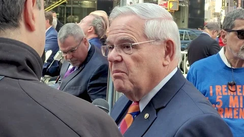 New Jersey state Senator Robert Menendez Stock Footage 185704048