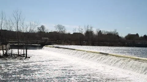 New Jersey Traffic Waterfall Stock Footage 2313569