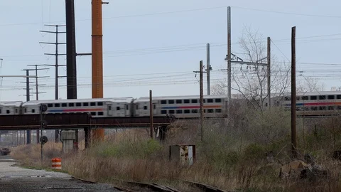 New Jersey Transit Train Stock Footage 106356527