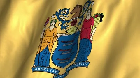 New Jersey Waving Flag Stock Footage 12316350