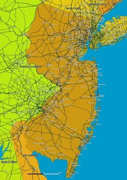 New Jersey.eps Stockillustratie