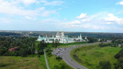New Jerusalem Monastery aerial view Stock Footage 145241378