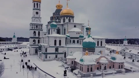New Jerusalem Monastery Aerial View Stock Footage 168512422