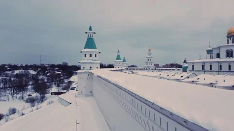 New Jerusalem Monastery Aerial View Stock Footage 168512449