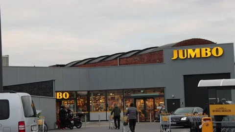 New Jumbo supermark Belgium, Stock Footage