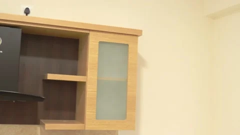 New kitchen chimneys with shelf Stock Footage 149938442