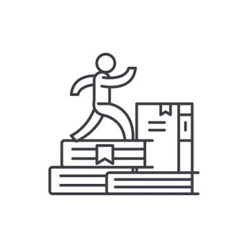 New knowledge line icon concept. New knowledge vector linear illustration Stockillustratie
