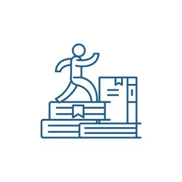 New knowledge line icon concept. New knowledge flat vector symbol, sign, outline Stock Illustration