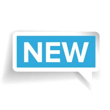 New label blue vector Stock Illustration