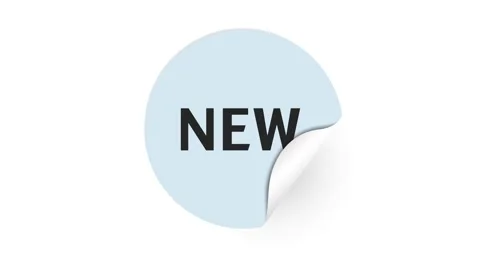New label motion design. New now. New now colorful note papers clip art Stock Footage 219024599