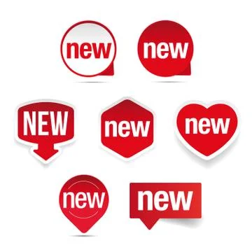New label set sticker Stock Illustration