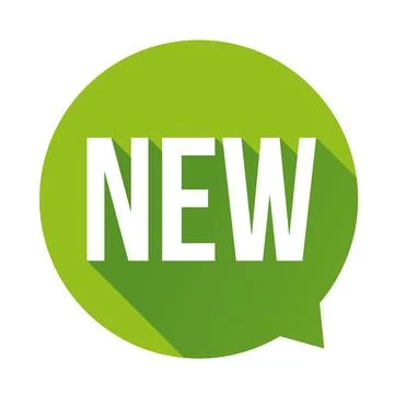 New label speech bubble green Stock Illustration