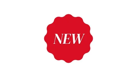 New Label Sticker Motion Graphic for Ecommerce Overlay Stock Footage 345460366