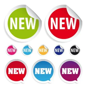 New label sticker set Stock Illustration