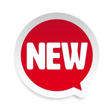 New Label sticker speech bubble Stock Illustration