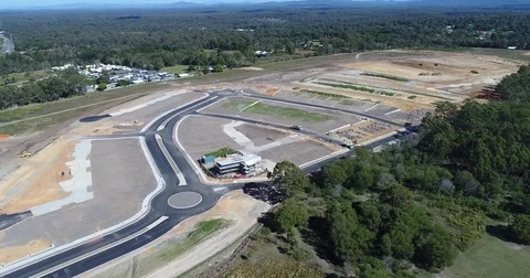 New Land development derial view by drone Stock Footage 76311768