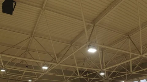 New LED lights on the roof construction Stock Footage 175190830