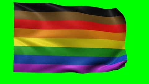 New LGBTQ Flag on Seamless loop 動画素材 121110045