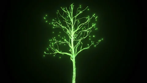 A new life in the form of a growing tree of electrical discharges. 4K ultra HD Stock Footage 88093876