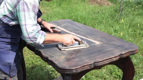 New Life of an Old Table Stock Footage 74205481