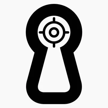 New line icon design for keyhole Stock Illustration