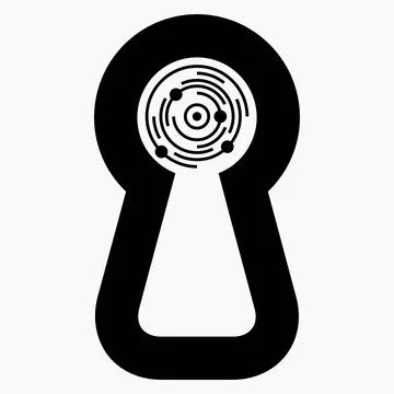 New line icon design for keyhole Stock Illustration