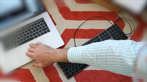 New Magic Keyboard with Numeric Keypad Space Gray unboxing Stock Footage 89011094