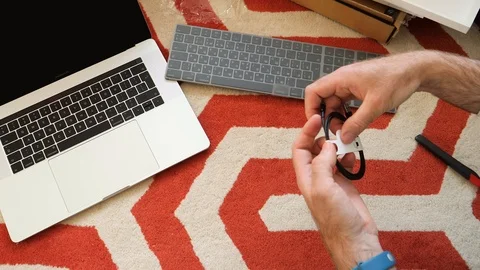 New Magic Keyboard with Numeric Keypad Space Gray unboxing 動画素材 89011194