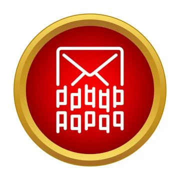 New mail arriving in inbox message icon 스톡 일러스트