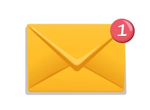 New mail notification icon concept. Vector illustration イラスト素材