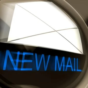 New mail postage means unread email or message Illustrazione stock