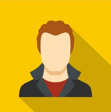 New man avatar icon  flat Stock Illustration