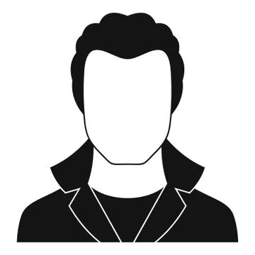New man avatar icon vector simple Stock Illustration