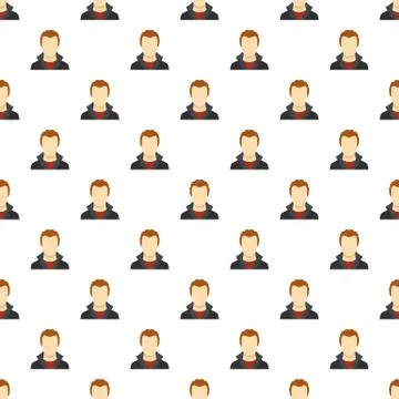New man avatar pattern seamless Illustrazione stock